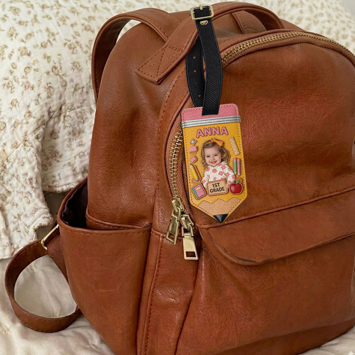 Back To School For Kid, Backpack Tag - Personalized Kid Luggage Tag