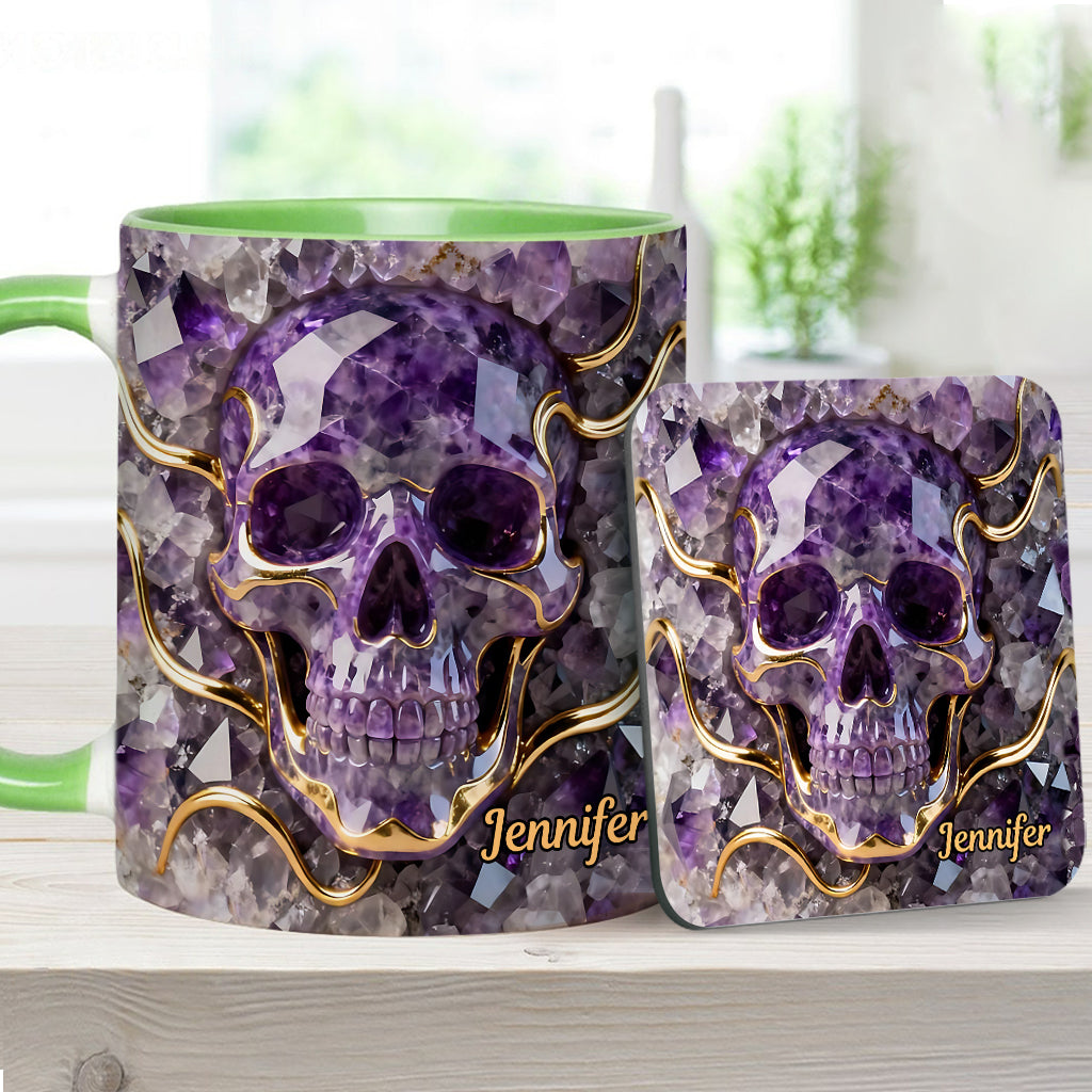 Wunderschöner Totenkopf – personalisierte Tasse mit Totenkopf-Akzent