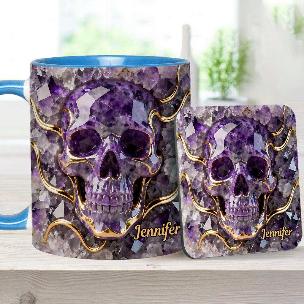 Wunderschöner Totenkopf – personalisierte Tasse mit Totenkopf-Akzent