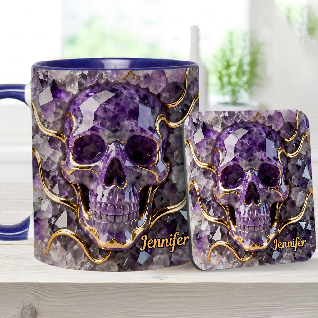 Wunderschöner Totenkopf – personalisierte Tasse mit Totenkopf-Akzent