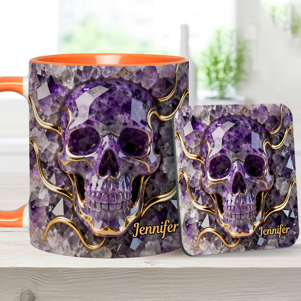 Wunderschöner Totenkopf – personalisierte Tasse mit Totenkopf-Akzent