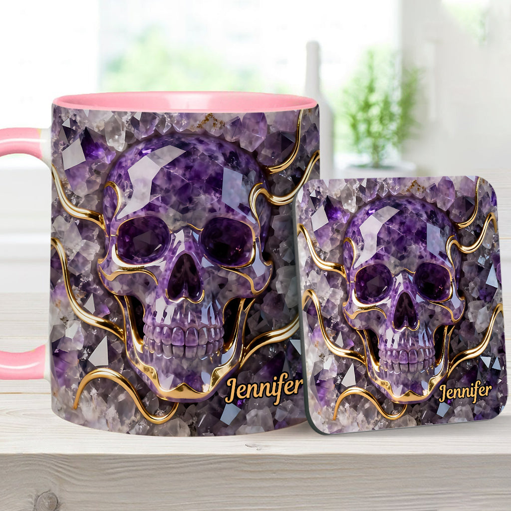 Wunderschöner Totenkopf – personalisierte Tasse mit Totenkopf-Akzent