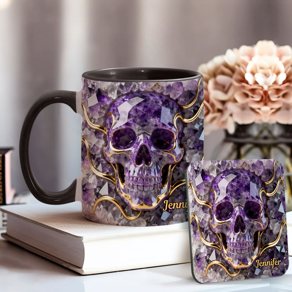 Wunderschöner Totenkopf – personalisierte Tasse mit Totenkopf-Akzent