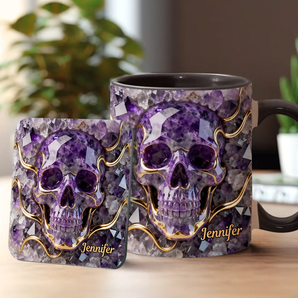 Wunderschöner Totenkopf – personalisierte Tasse mit Totenkopf-Akzent