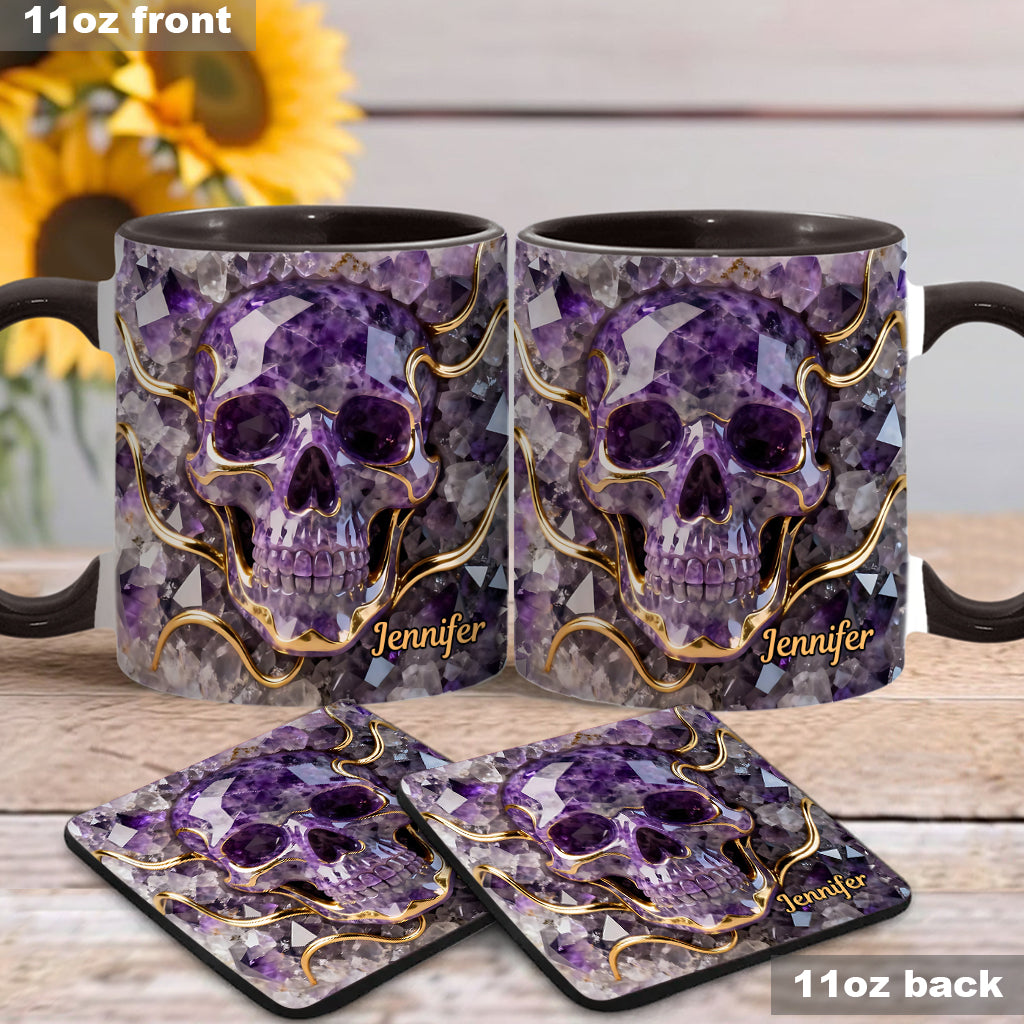 Wunderschöner Totenkopf – personalisierte Tasse mit Totenkopf-Akzent
