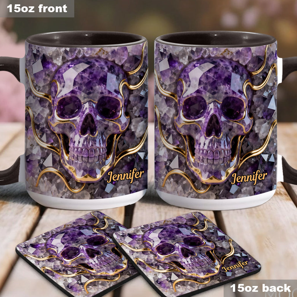 Wunderschöner Totenkopf – personalisierte Tasse mit Totenkopf-Akzent
