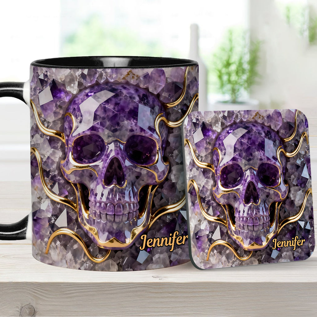 Wunderschöner Totenkopf – personalisierte Tasse mit Totenkopf-Akzent