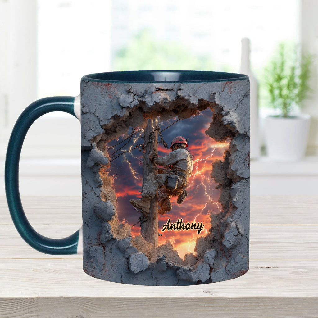 Geschenk für Monteure – Papa, Ehemann, Sohn... – Personalisierte Tasse mit Monteur-Motiv