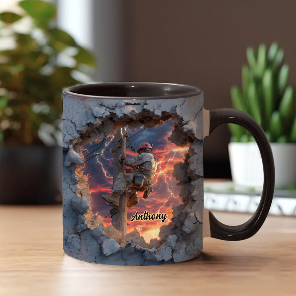 Geschenk für Monteure – Papa, Ehemann, Sohn... – Personalisierte Tasse mit Monteur-Motiv