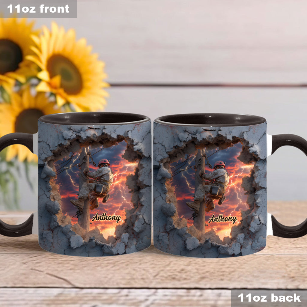 Geschenk für Monteure – Papa, Ehemann, Sohn... – Personalisierte Tasse mit Monteur-Motiv