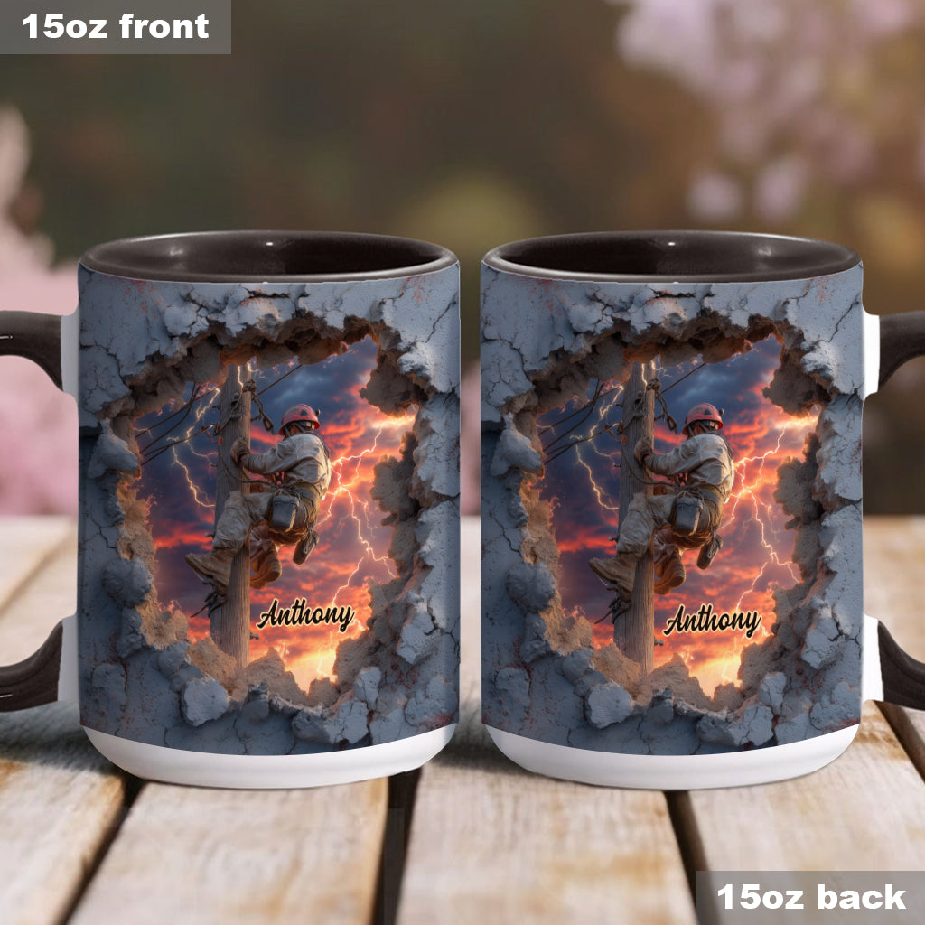 Geschenk für Monteure – Papa, Ehemann, Sohn... – Personalisierte Tasse mit Monteur-Motiv