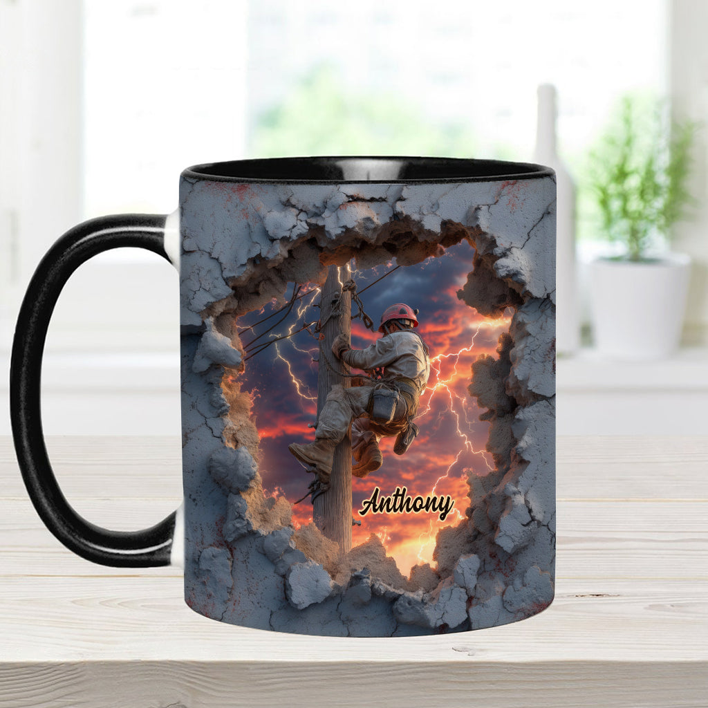 Geschenk für Monteure – Papa, Ehemann, Sohn... – Personalisierte Tasse mit Monteur-Motiv