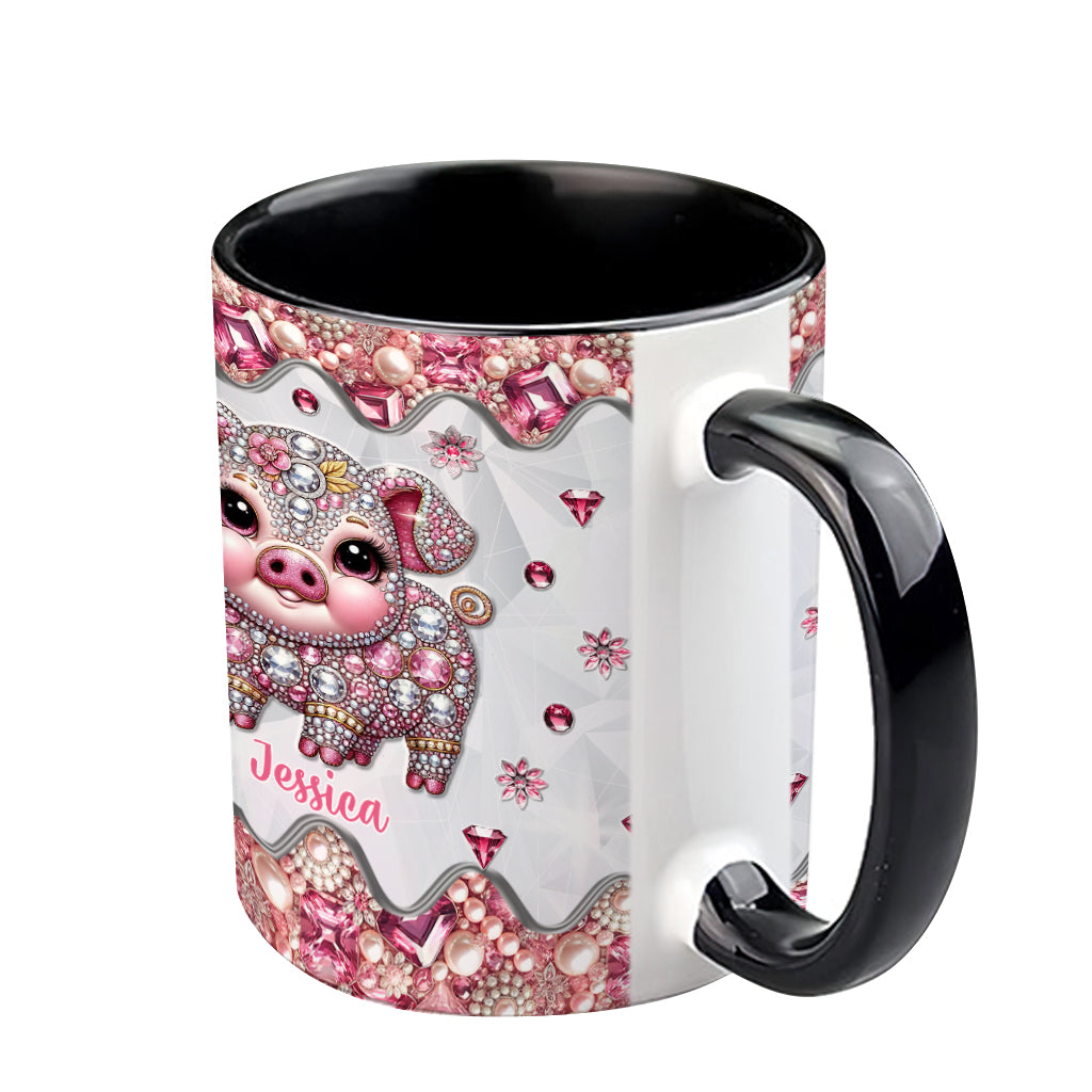 Niedliches Schweinchen – Personalisierte Tasse für Schweineliebhaber
