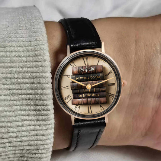 Tant de livres, si peu de temps - Montre-livre personnalisée