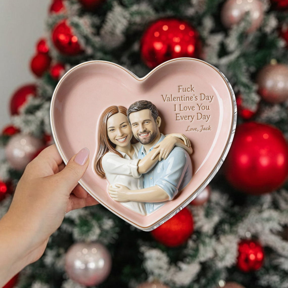 Plateau fourre-tout personnalisé pour couple, à partir de n'importe quelle photo