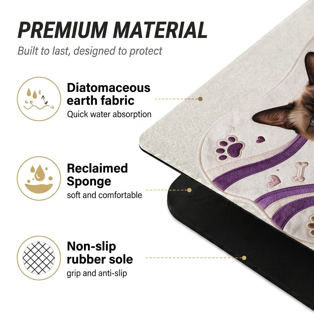 Mon Tapis, Ma Règle - Tapis de Séchage Personnalisé pour Chien