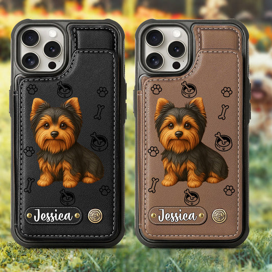 Ich liebe meinen Hund – Personalisierte Handyhülle mit Yorkshire-Terrier-Motiv