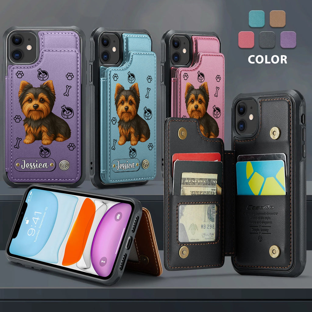 Love My Dog - Personalized Yorkshire Terriers Wallet Phone Case