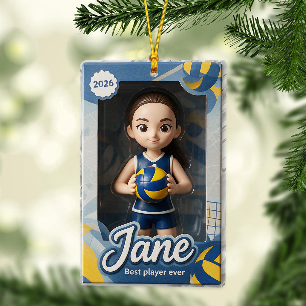 Love Sport Custom Photo - Personalized Volleyball Ornament