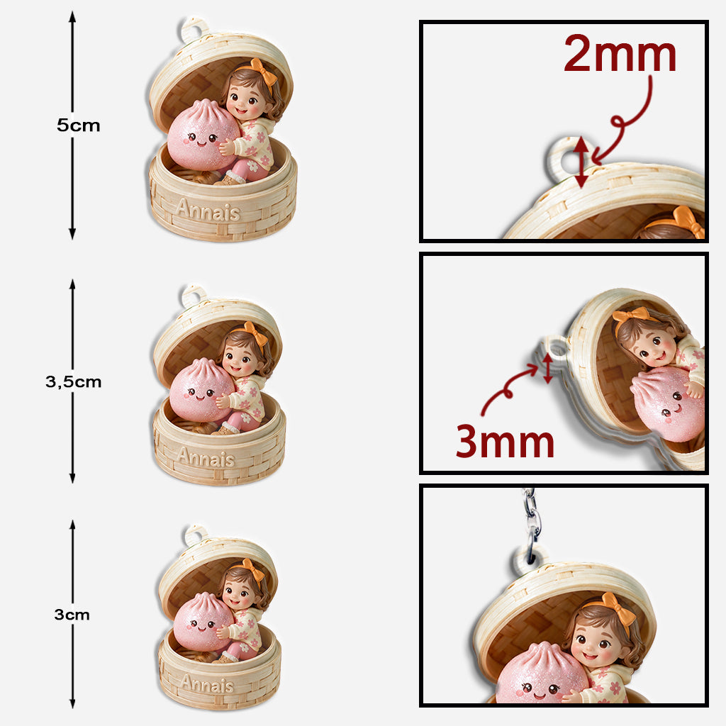The Funny Mystery Dumpling For Kid - Personalized Kid Keychain