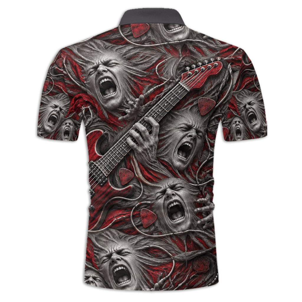 Love Playing Guitar - Personalized Guitar Polo Shirt