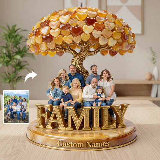 La meilleure famille du monde - Plaque acrylique personnalisée en forme de famille
