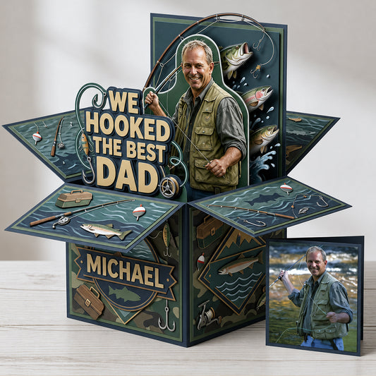 Wir haben den besten Papa - Personalisierte Pop-Up Box Karte