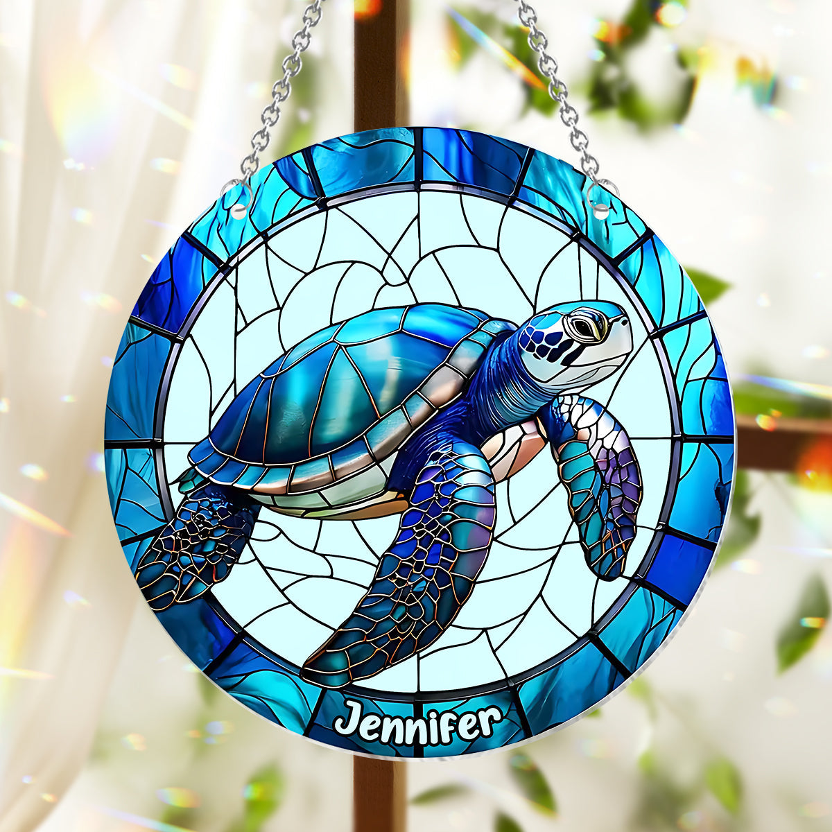 Love Turtles - Personalized Turtle Window Hanging Suncatcher Ornament