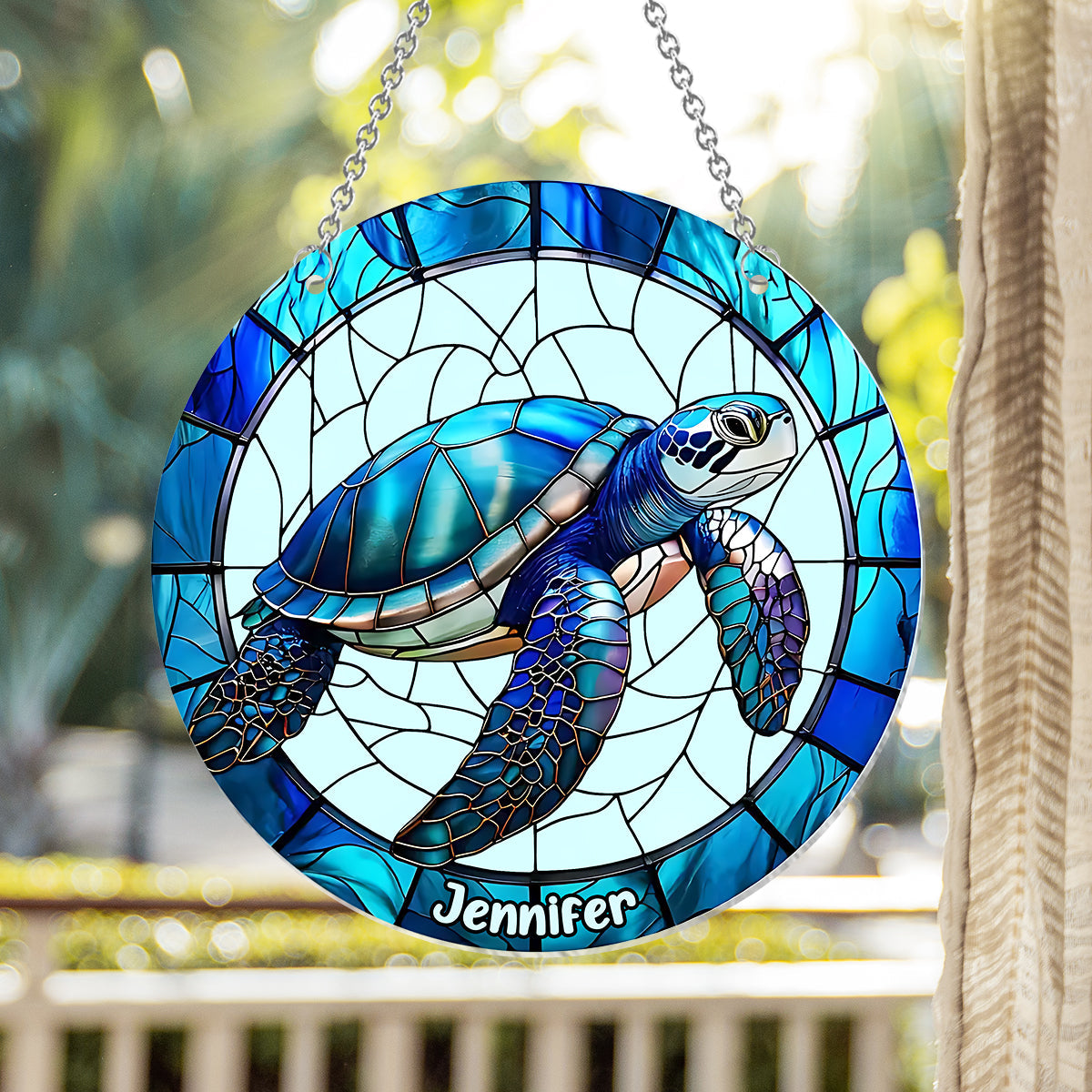 Love Turtles - Personalized Turtle Window Hanging Suncatcher Ornament