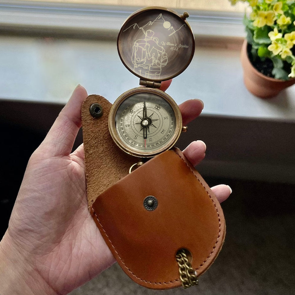 Compagnons de randonnée pour la vie - Boussole de randonnée personnalisée