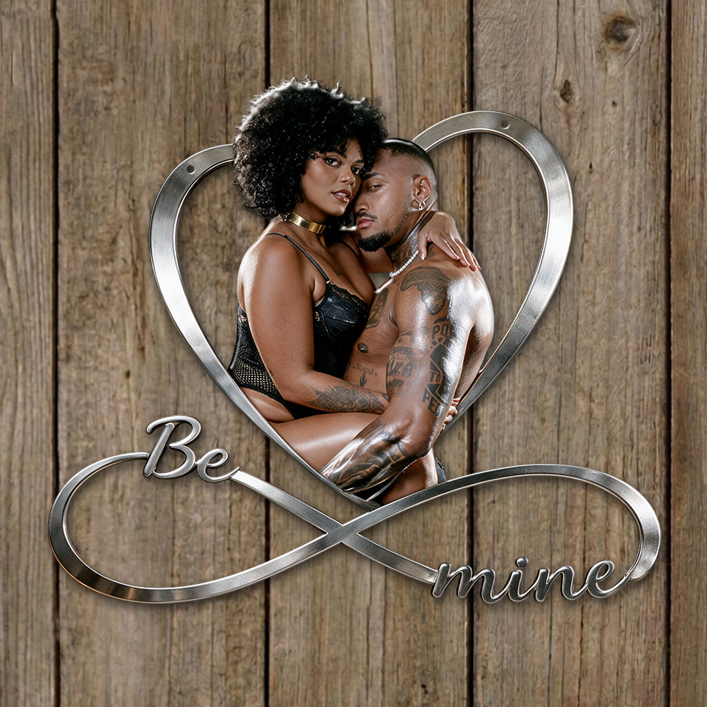 Spicy Love Heart Eternal - Personalized Spicy Couple 3D Printed Cut Metal Sign