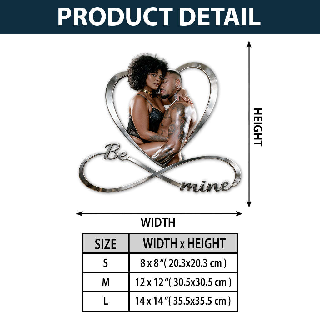 Spicy Love Heart Eternal - Personalized Spicy Couple 3D Printed Cut Metal Sign