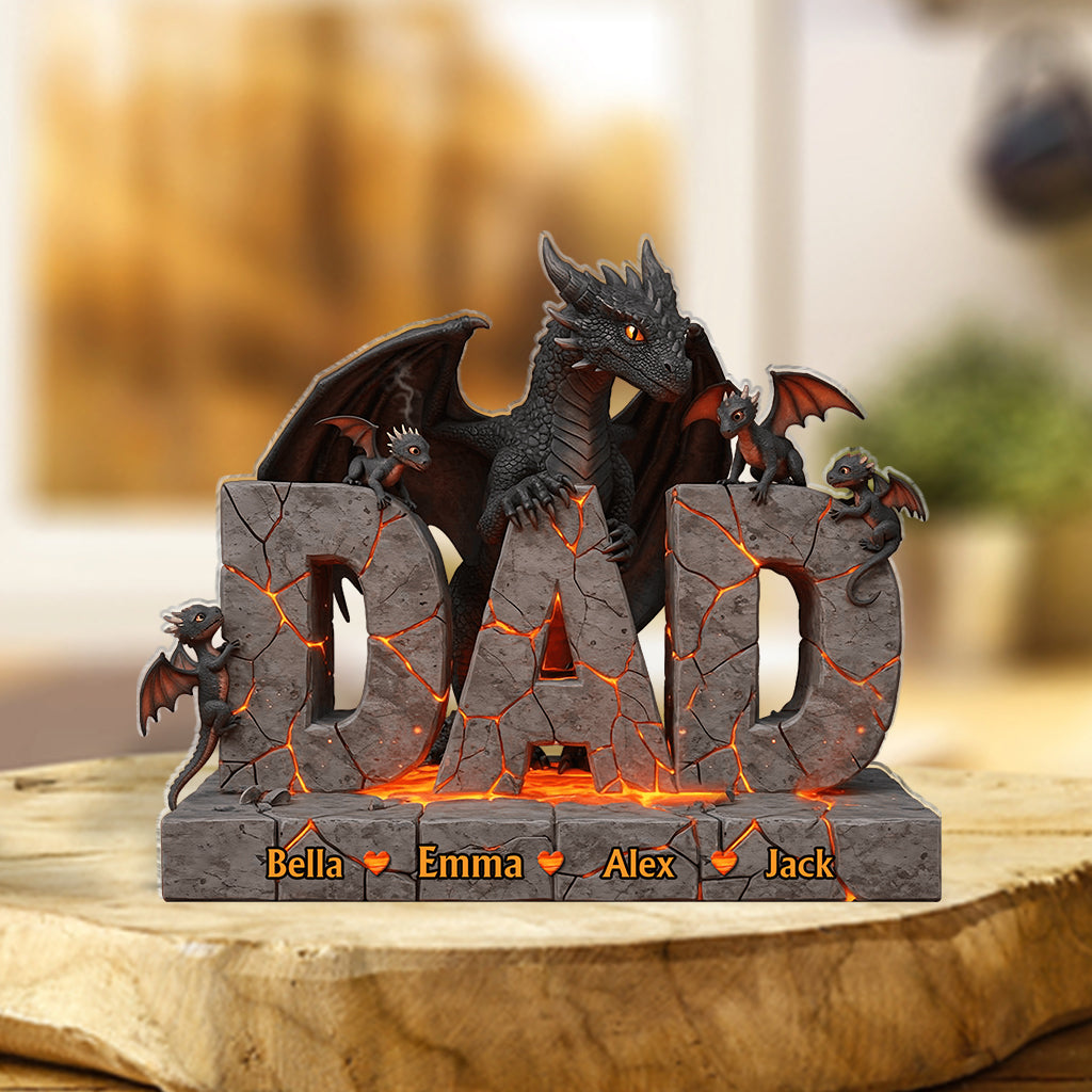 Best Dad Ever - Personalized Father Custom Shaped Acrylic Plaque