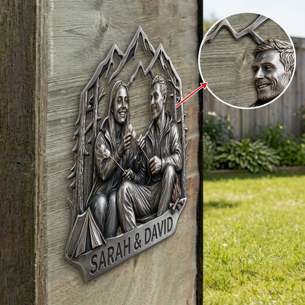 Camping Together - Personalized Camping 3D Printed Cut Metal Sign