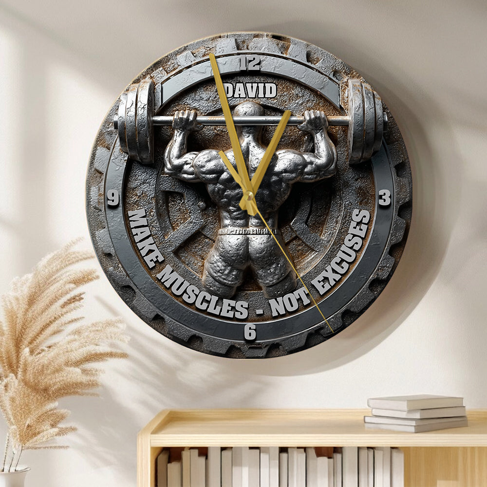 No Lift No Gift - Personalized Fitness Wall Clock
