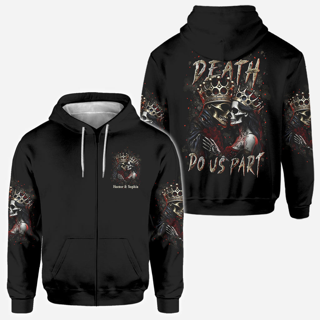 Till Death Do Us Part - Personalized Couple All Over Shirt