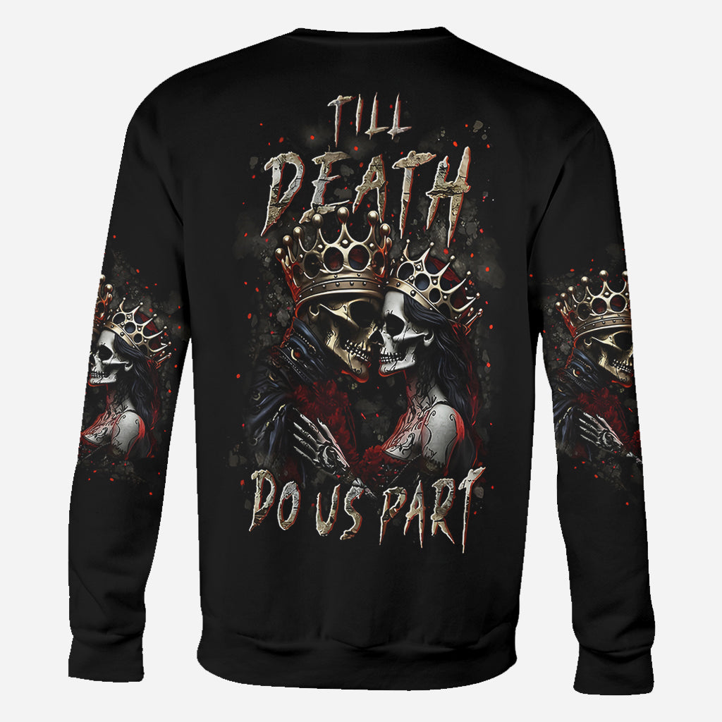 Till Death Do Us Part - Personalized Couple All Over Shirt