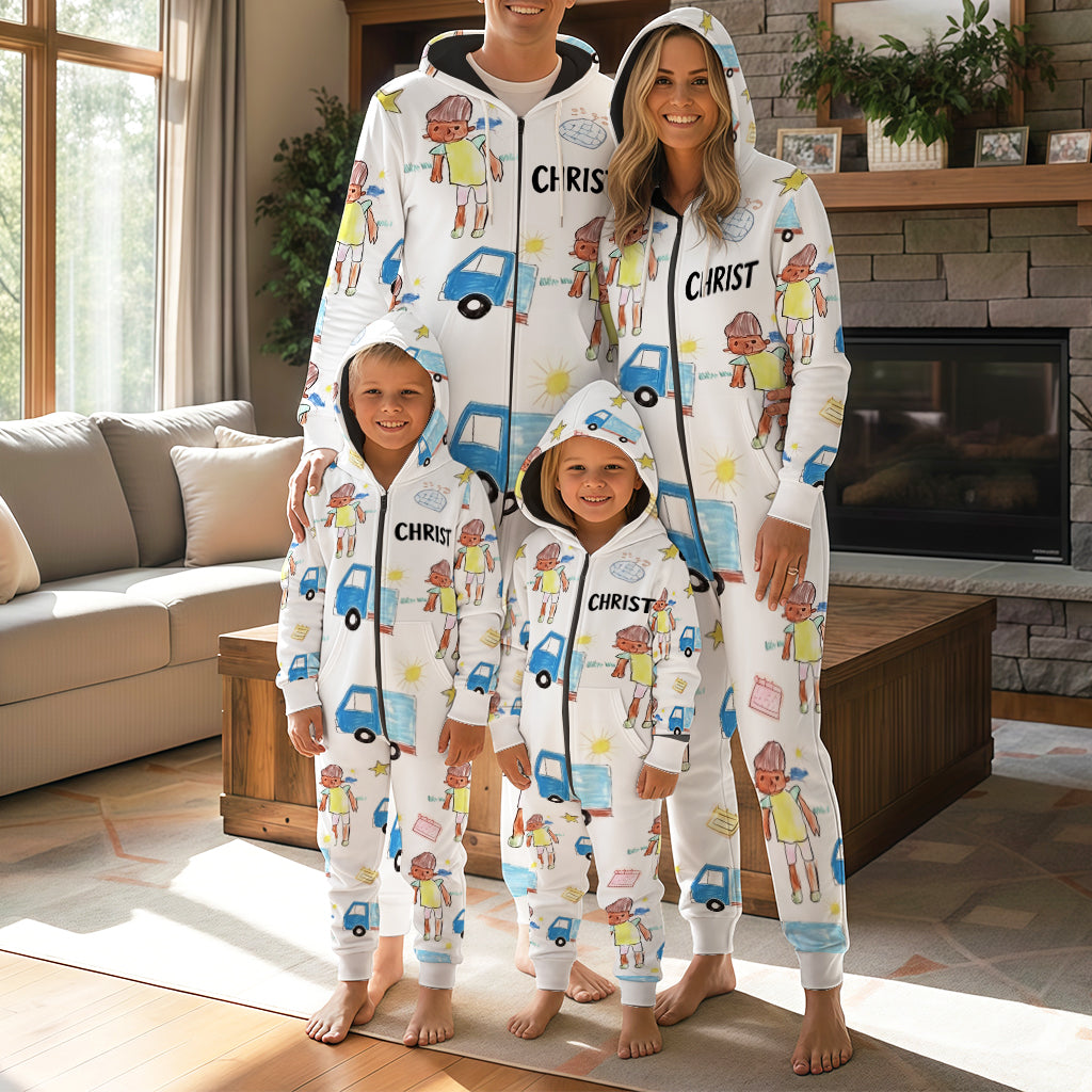 Kinderzeichenkunst – Personalisierter Kinder-Kapuzenoverall