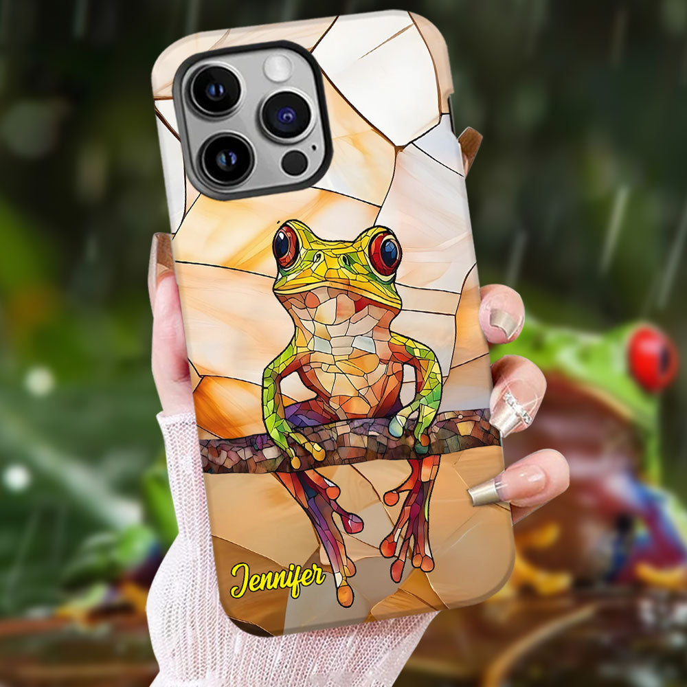 Frosch-Licht – Geschenk für Froschliebhaber – Personalisierte Handyhülle mit Frosch-Vollbilddruck
