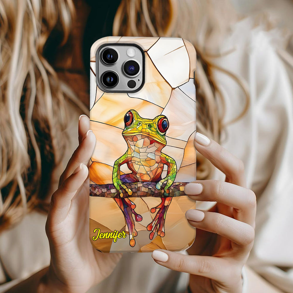 Frosch-Licht – Geschenk für Froschliebhaber – Personalisierte Handyhülle mit Frosch-Vollbilddruck