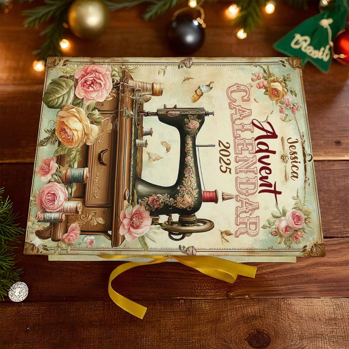 Nähbegeisterung – Personalisierter Näh-Adventskalender zum Falten mit Ornamenten