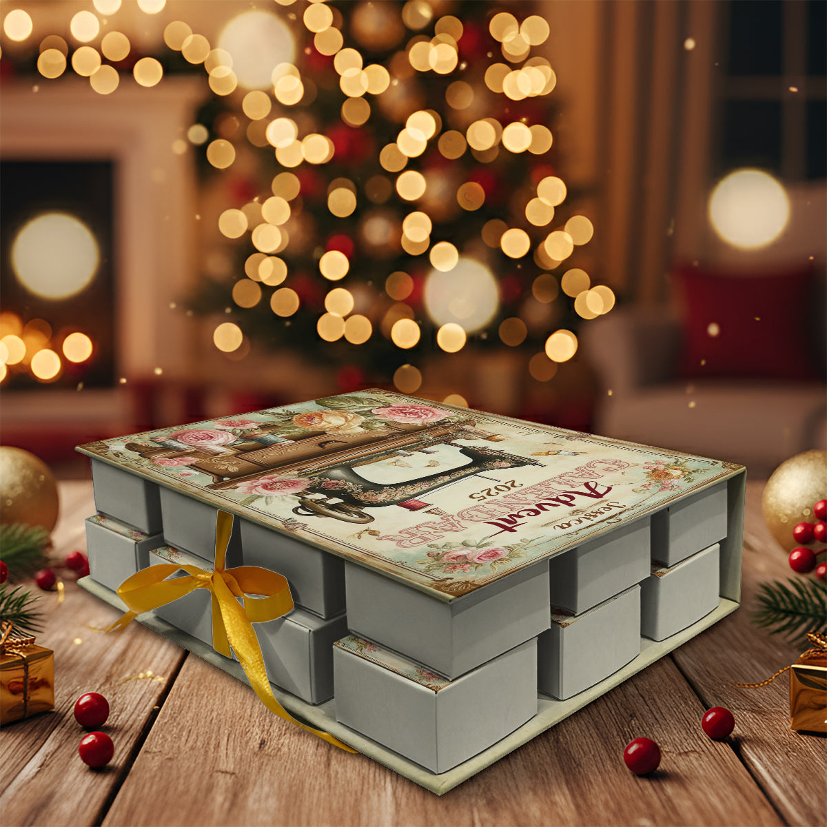 Nähbegeisterung – Personalisierter Näh-Adventskalender zum Falten mit Ornamenten