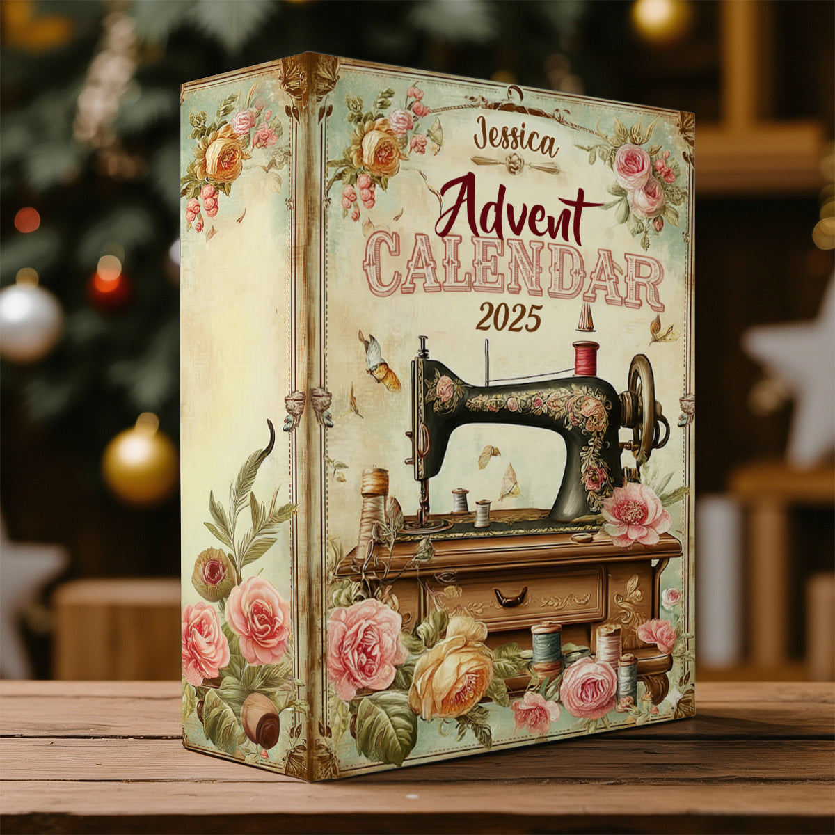 Nähbegeisterung – Personalisierter Näh-Adventskalender zum Falten mit Ornamenten