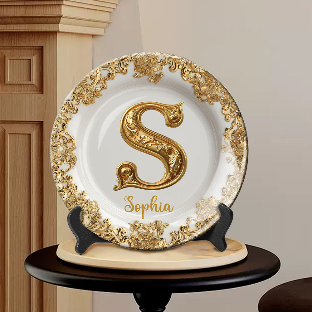 Joyeux Noël - Assiette ronde en céramique personnalisée pour la famille