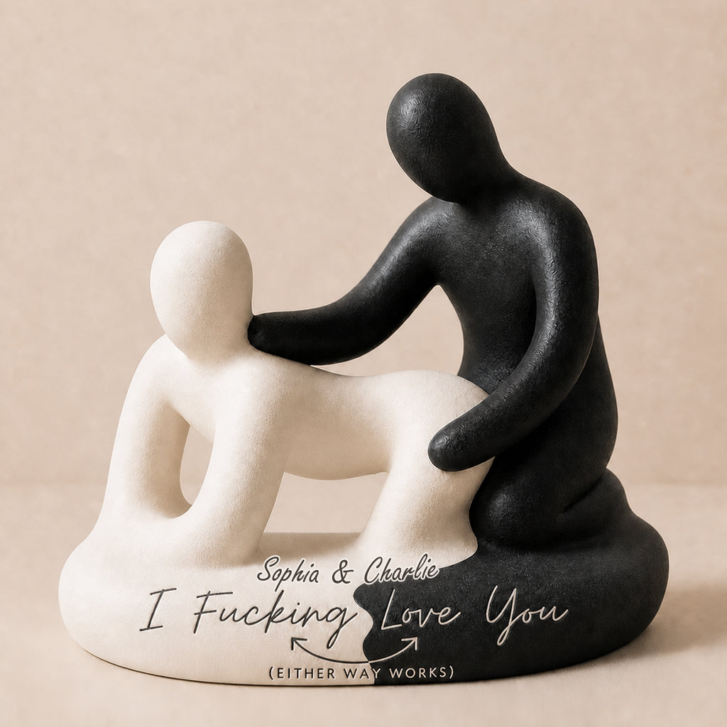 I Love You Art - Personalized Spicy Couple Custom Shaped Acrylic Plaque