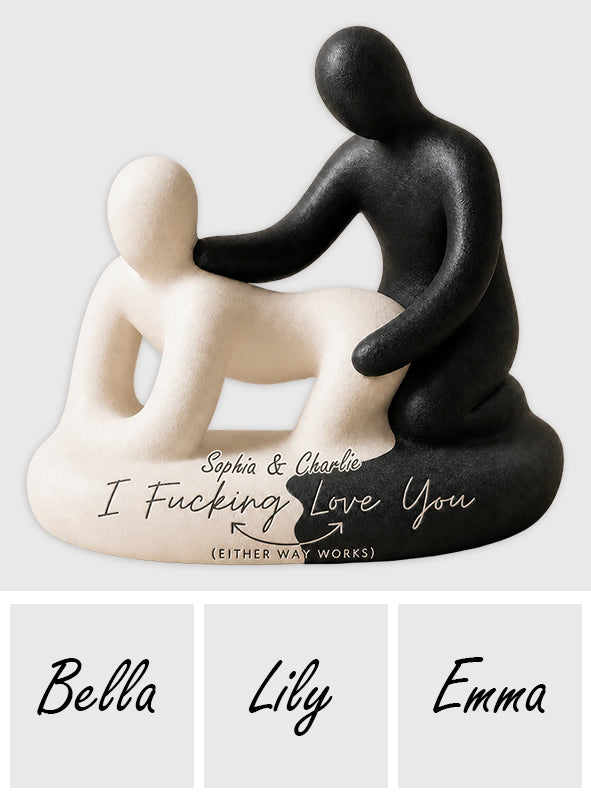 I Love You Art - Personalized Spicy Couple Custom Shaped Acrylic Plaque