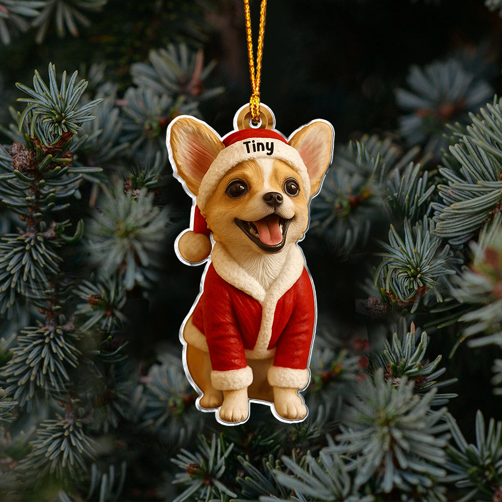 Furry Christmas - Personalized Dog Ornament
