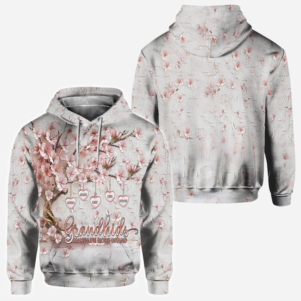 Grandkids Make Life More Grand - Personalized Grandma All Over Shirt