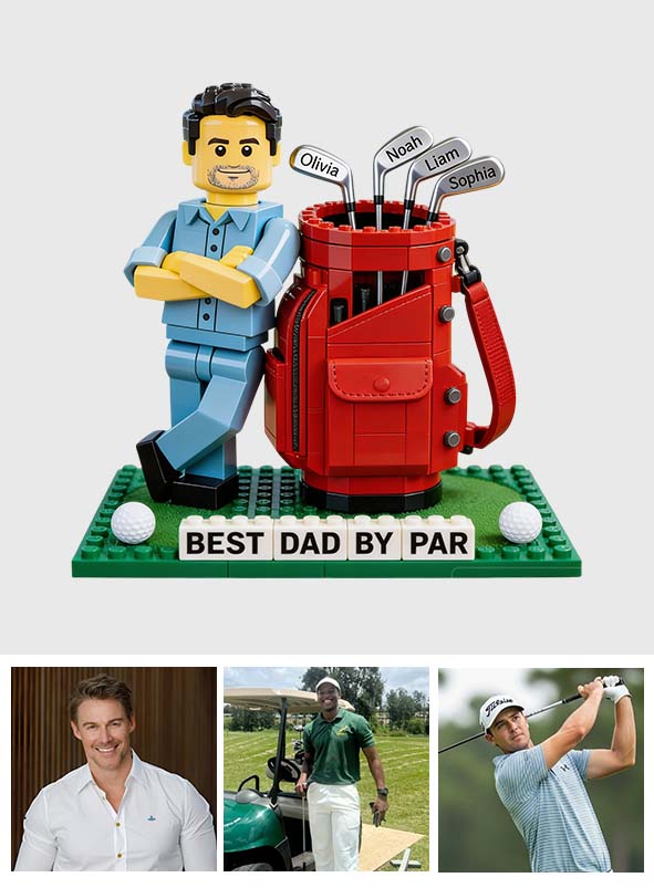 Bester Papa - Personalisierte Golf Acrylplakette