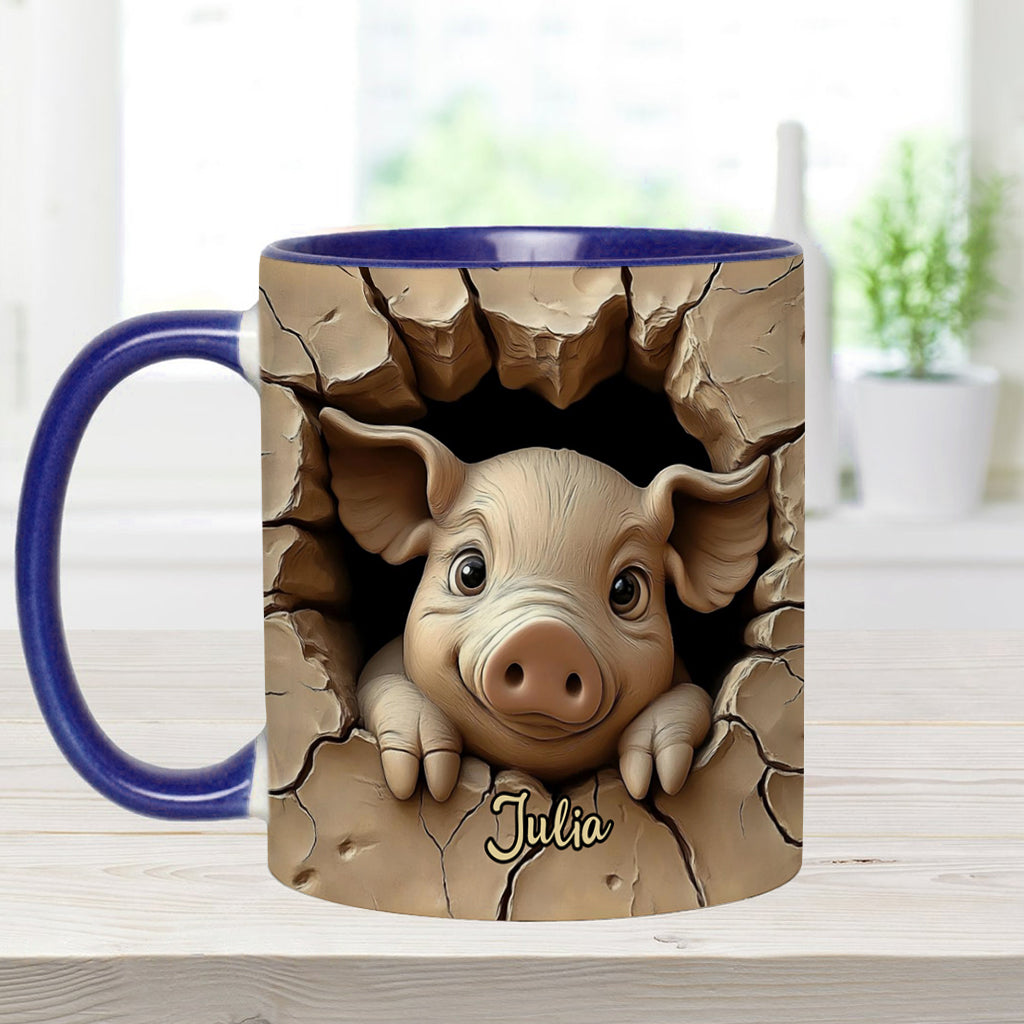 Mug personnalisé « Cochon mignon » pour les amoureux des cochons